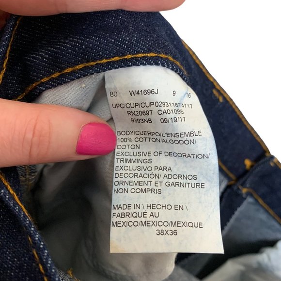 Dickies Work Pants Blue Jeans Bootcut Dark Wash Denim Heavyweight Men's Size 38 - Picture 4 of 8